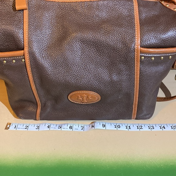 Prix De Dressage Brown leather with tan trim shoulder bag - Picture 6 of 12